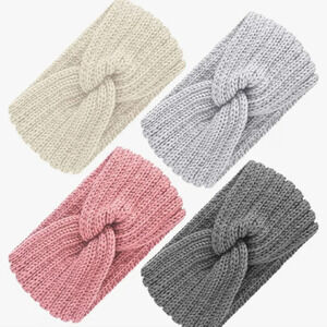 4 Pieces Chunky Knit Headbands Braided Winter Headbands Ear Warmers Crochet Hea